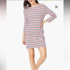 Court & Rowe Dive Stripe White Red Blue Knit Dress, Nordstrom, Medium